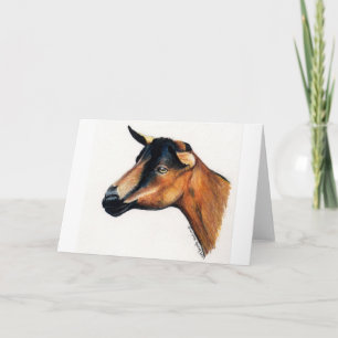 Carte de voeux "Oberhasli Goat" Animal Art