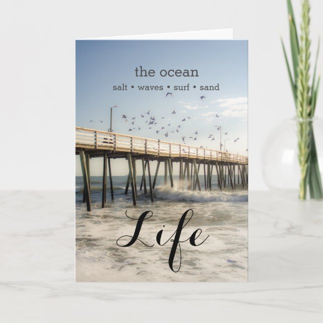 Carte de voeux Ocean Pier (Devant)