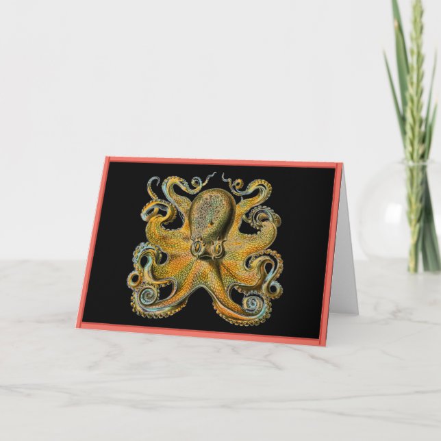 Carte de voeux Octopus (Devant)