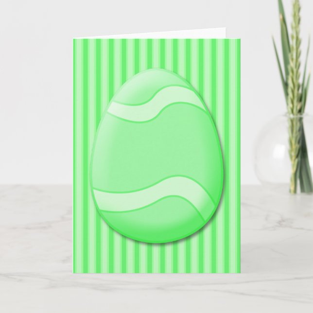 Carte de voeux Oeuf de Pâques (Vert) (Devant)