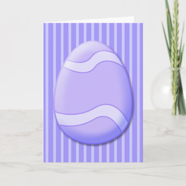 Carte de voeux Oeuf de Pâques (violet) (Devant)