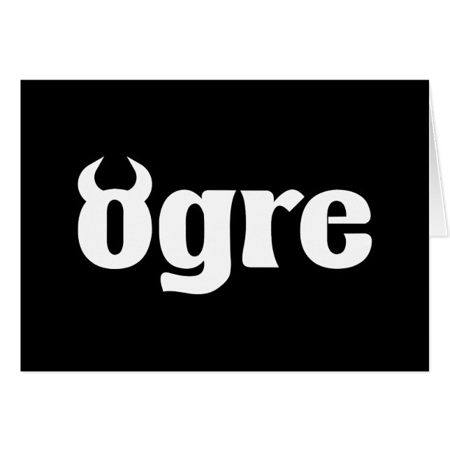 Carte de voeux Ogre (Devant horizontal)