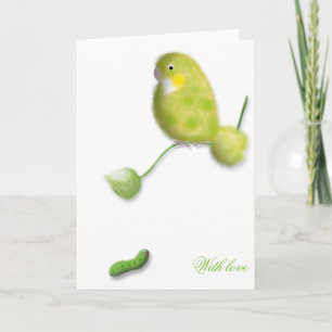 Carte de vœux Oiseau craintif.