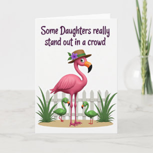 Carte de vœux Oiseau Rose et ses amis