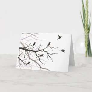Carte de voeux Oiseaux et Branches