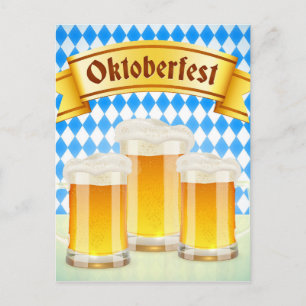 Carte de voeux Oktoberfest avec bière
