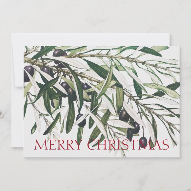CARTE DE VOEUX OLIVE BRANCH JOYEUX NOEL (Devant)
