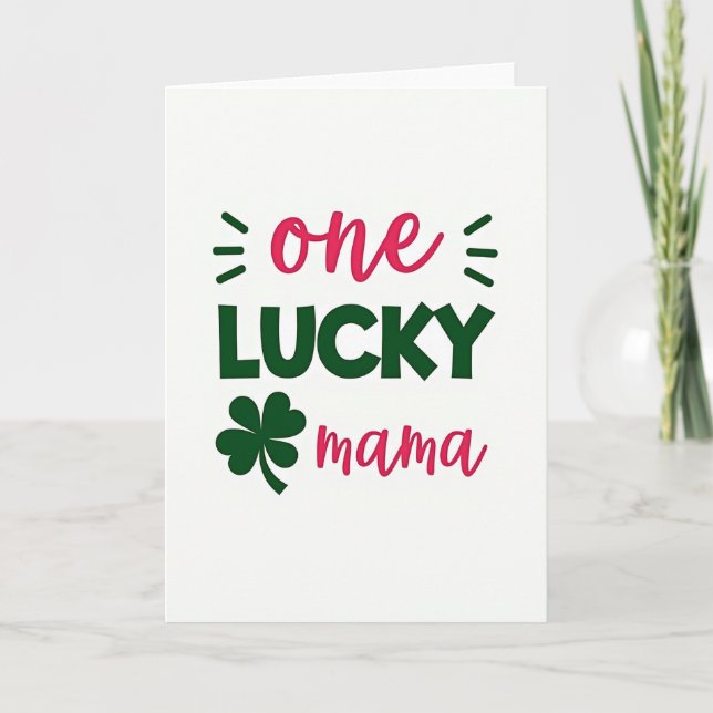 Carte de vœux One Lucky Mama (Devant)