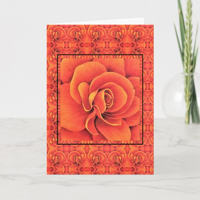 Carte de voeux Orange Begonia (Devant)