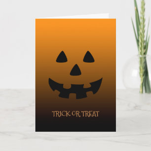 carte de voeux orange citrouille Halloween
