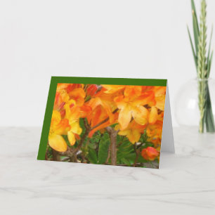 Carte de voeux orange de plaisir de soleil
