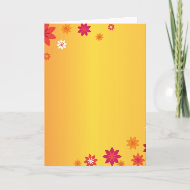 Carte de voeux Orange Flowers (Devant)