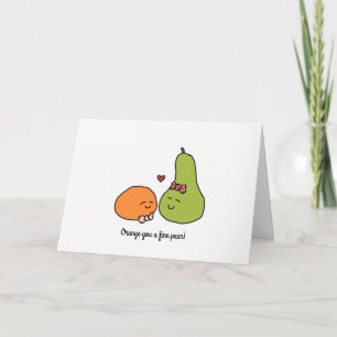 Carte de vœux "Orange, vous êtes une belle poire"