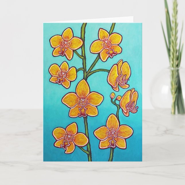 Carte de voeux Orchid Azure Bliss II (Devant)