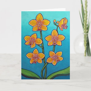 Carte de voeux Orchid Azure Bliss III