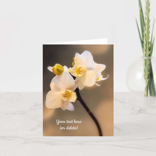 Carte de vœux Orchidée Blanche (Devant)