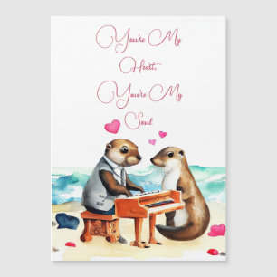 Carte de voeux Otter Couple Love