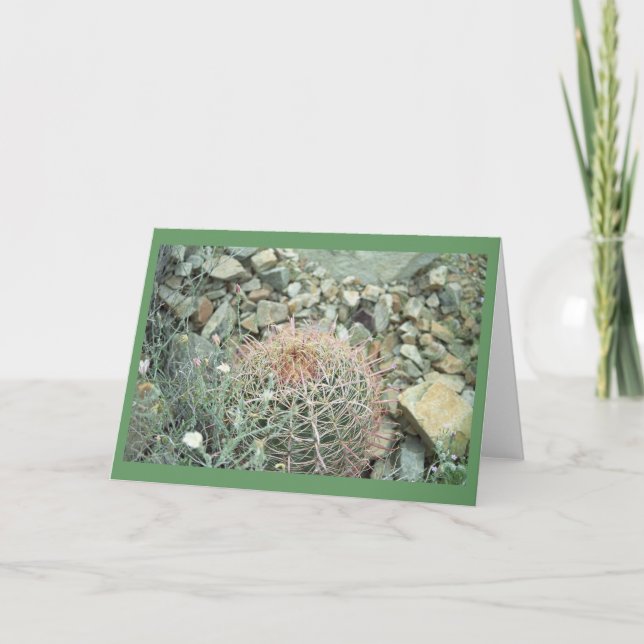 Carte de vœux ou carte de note de cactus de poésie (Devant)
