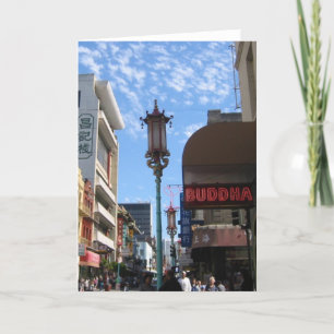 Carte de voeux ou note de Neon Buddha San Francisc