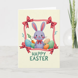 Carte de vœux ovale à motif de printemps heureux