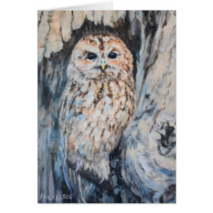 Carte de voeux Owl Hideout Fine Art