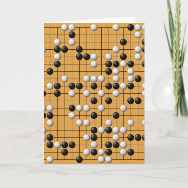 Carte de voeux Paduk/Baduk/Go Asian Board (Devant)
