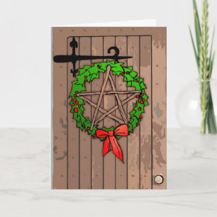 Carte de voeux païenne de vacances de guirlande