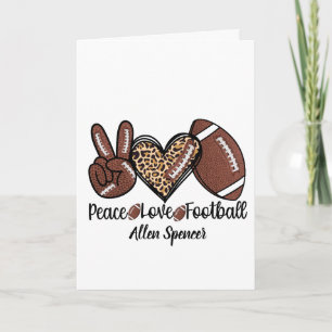 Carte de vœux Paix, Amour, Football