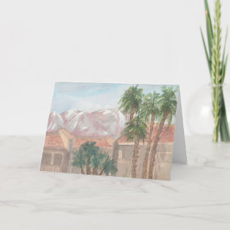 Carte de voeux "Palm Springs/CA" Aquarelle
