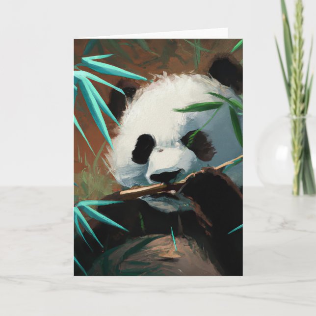 Carte de voeux Panda (Devant)