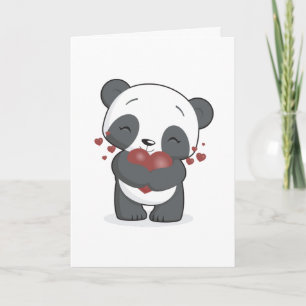 Carte de vœux Panda aimant