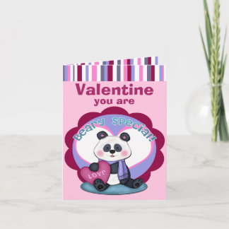 Carte de voeux Panda Bear de la Saint-Valentin