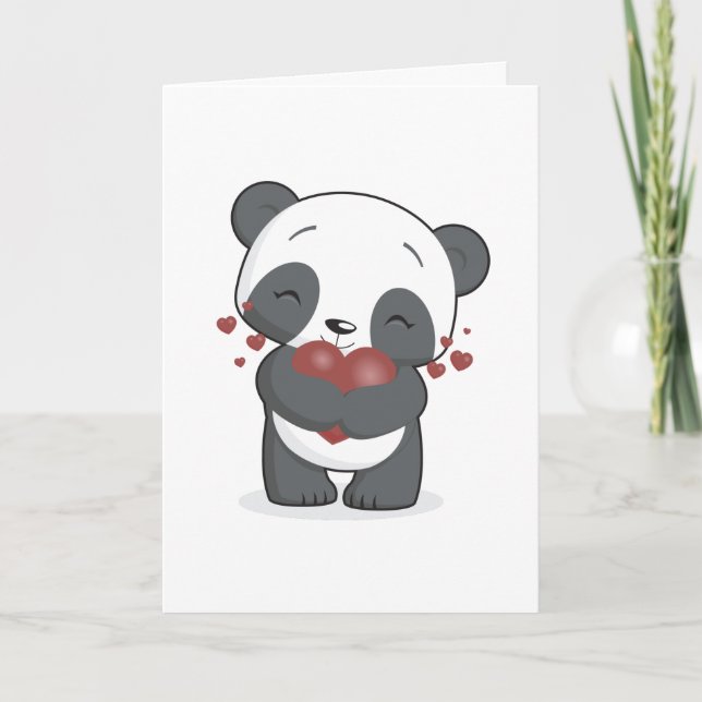 Carte de voeux Panda Love (Devant)