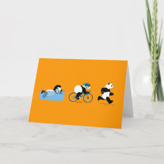 Carte de voeux Panda Triathlon