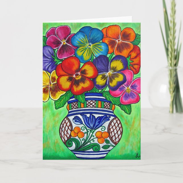 Carte de voeux Pansy Parade (Devant)