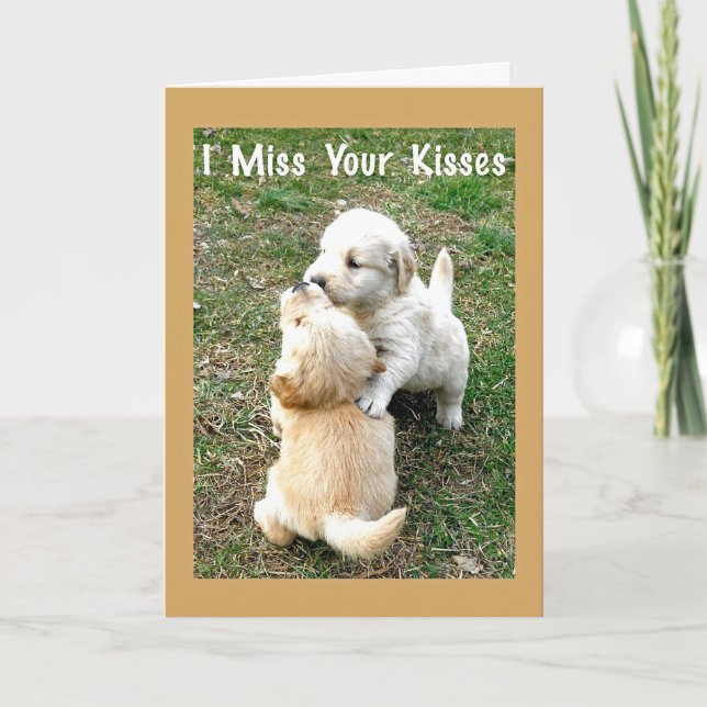 Carte de voeux papier Miss Your Kisses (Devant)