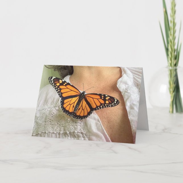 Carte de voeux Papillon et moi - Blanc à l'intérie (Devant)