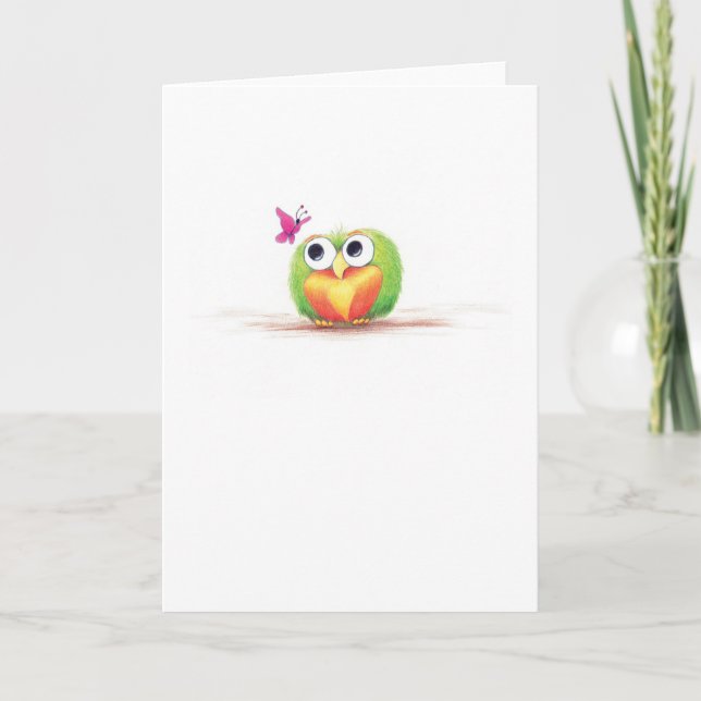 Carte de voeux Papillon et Sprout (Devant)