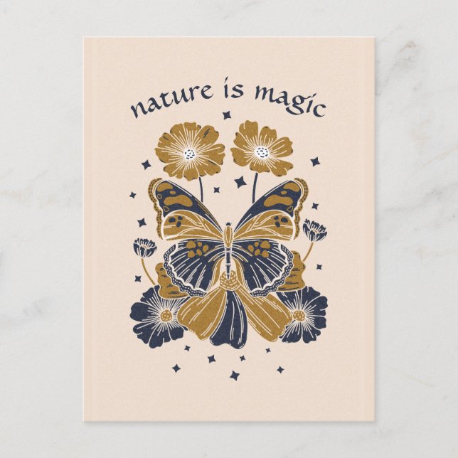 CARTE DE VOEUX PAPILLON MAGIQUE PERSONNALISÉE (Devant)