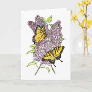 Carte de vœux - Papillons machaon