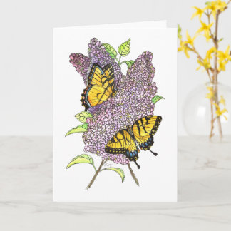 Carte de vœux - Papillons machaon