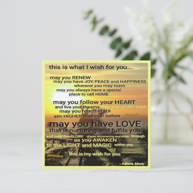 Carte de voeux par Adiela Akoo (Debout devant)