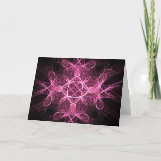Carte de voeux Passionnée Rose Fractale