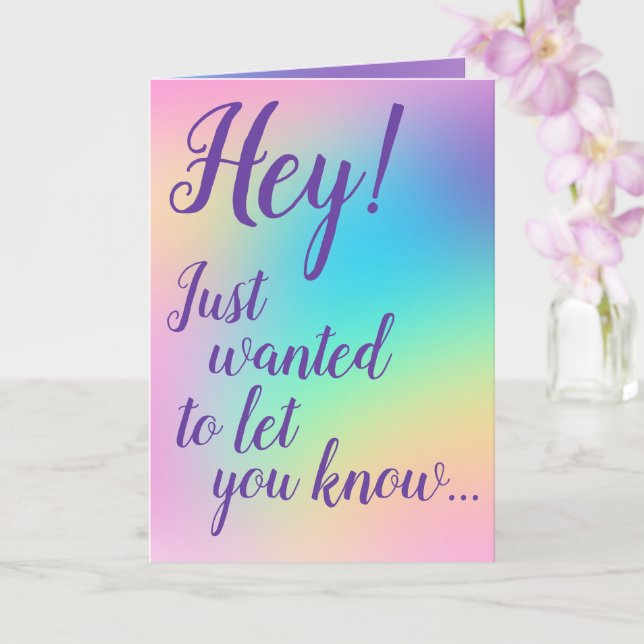 Carte de voeux Pastel Rainbow Compliment (Orchidée)