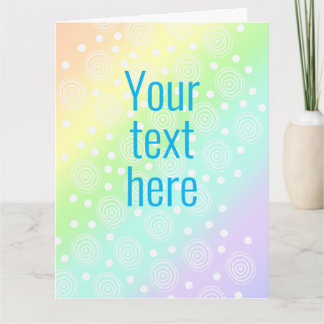 Carte de voeux Pastel Rainbow personnalisée