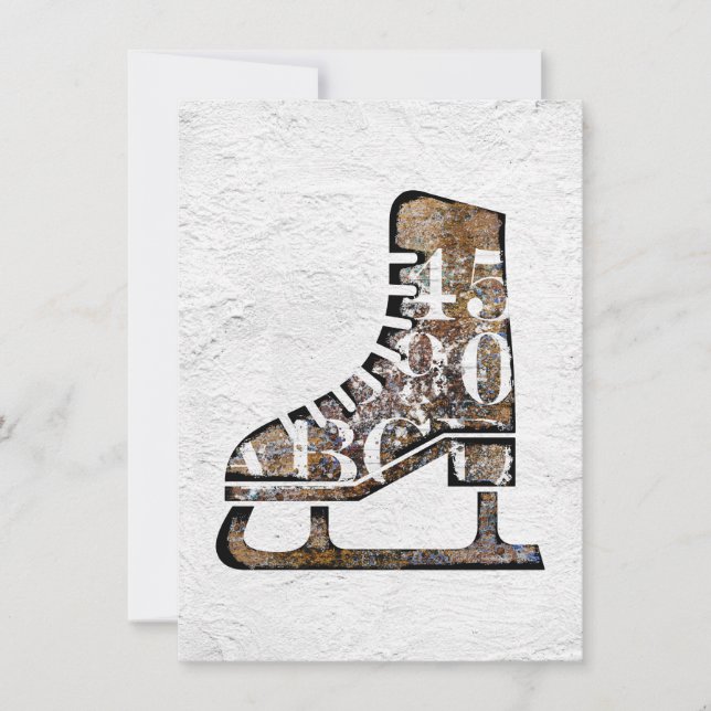 Carte de voeux Patins sur glace - Art multimédia m (Devant)