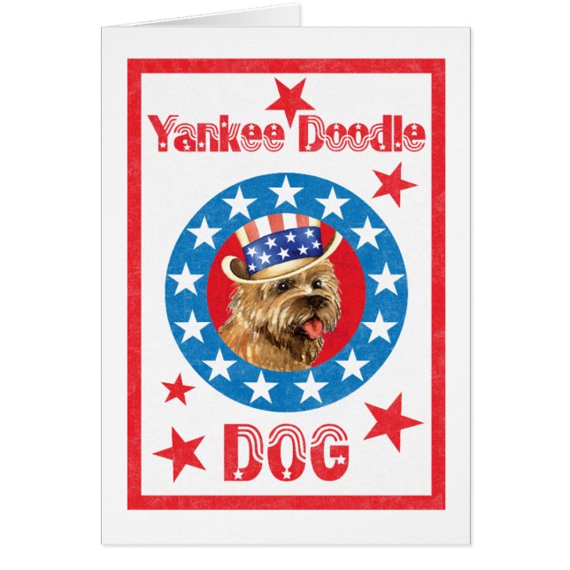 Carte de voeux Patriotique Cairn Terrier (Devant)
