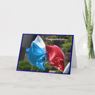 Carte de voeux patriotique de ballons de