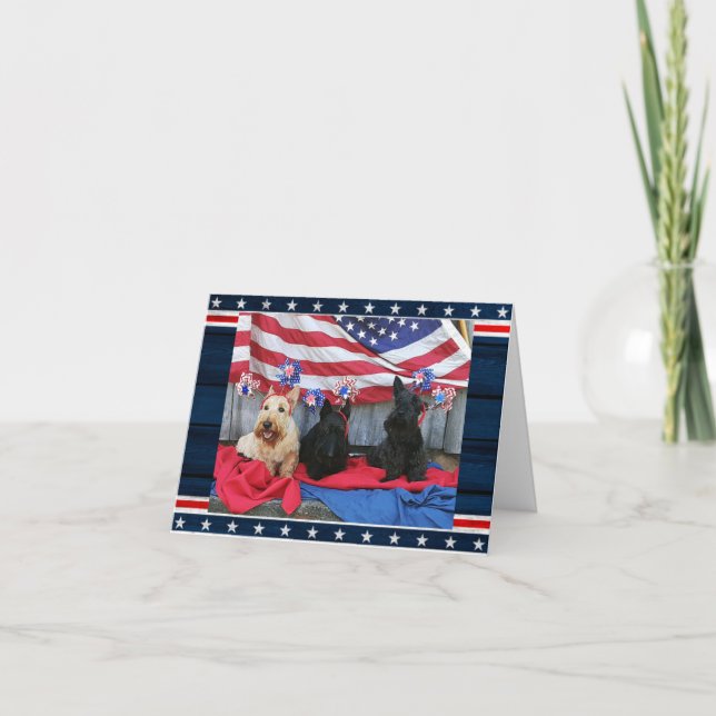 Carte de vœux patriotique pour Scotties (Devant)