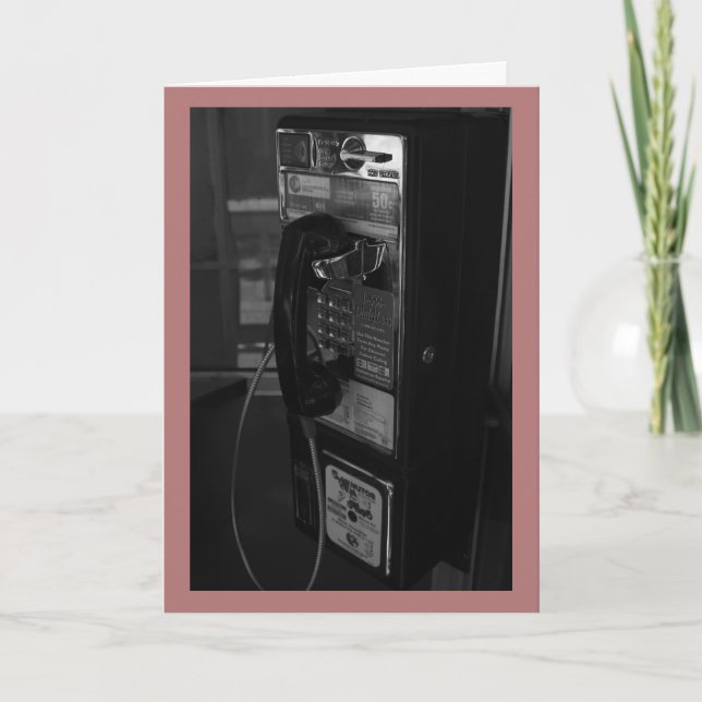 Carte de voeux Pay Phone Me Call (Devant)